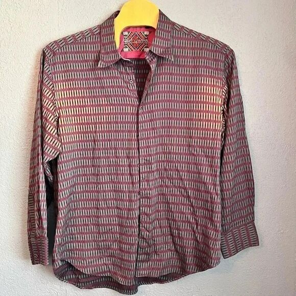 Robert Graham Long Sleeve Mens Button Down Size 3xl Green and Red - Picture 1 of 6